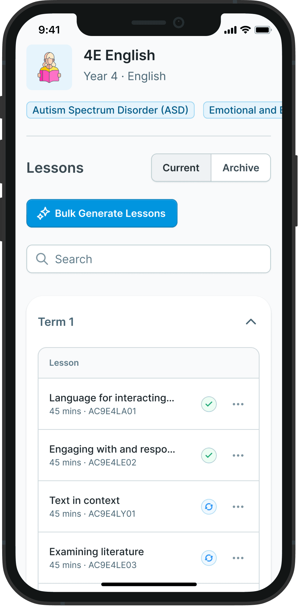 Classmate app on phone and macbook