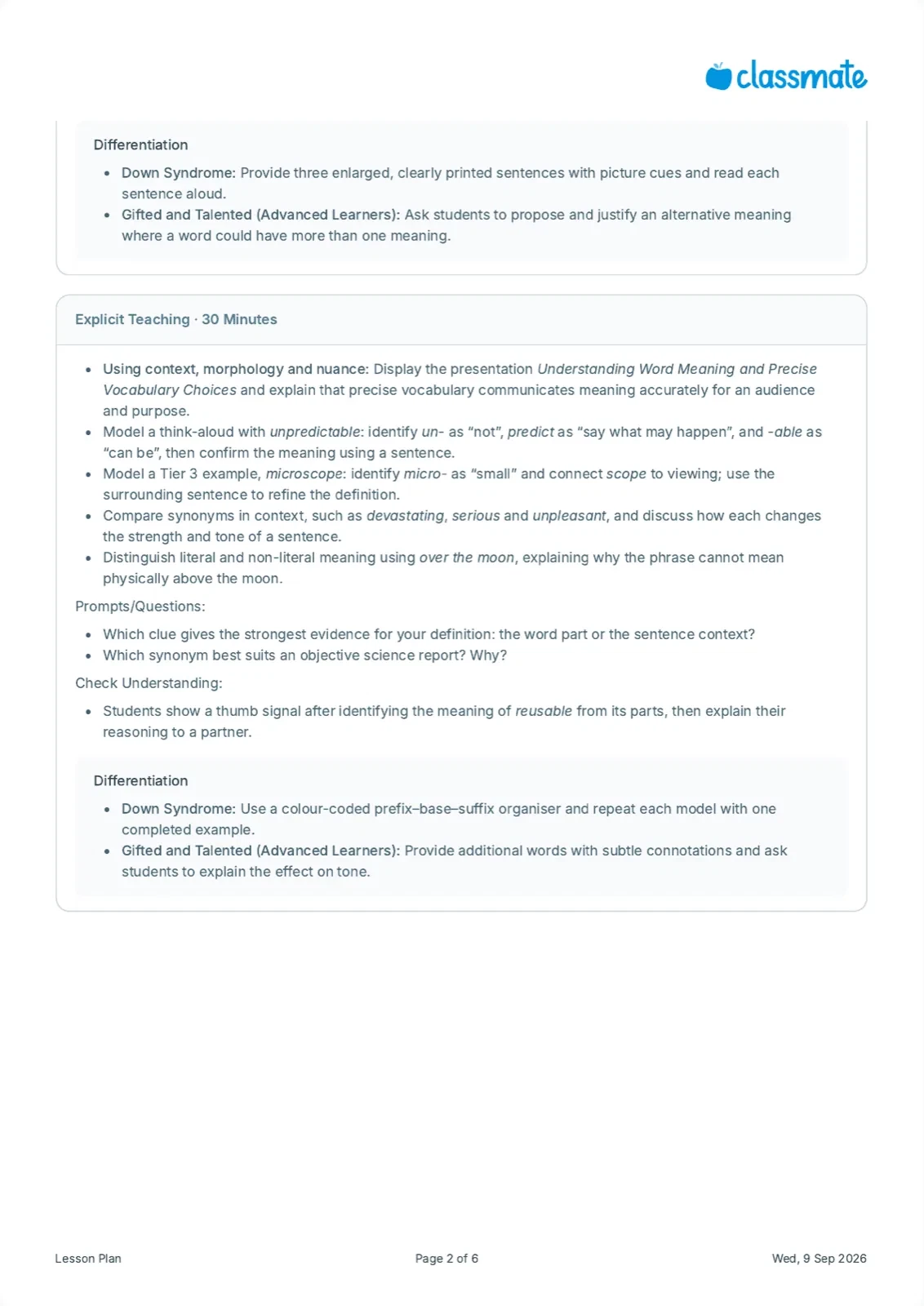 Lesson plan preview page 2