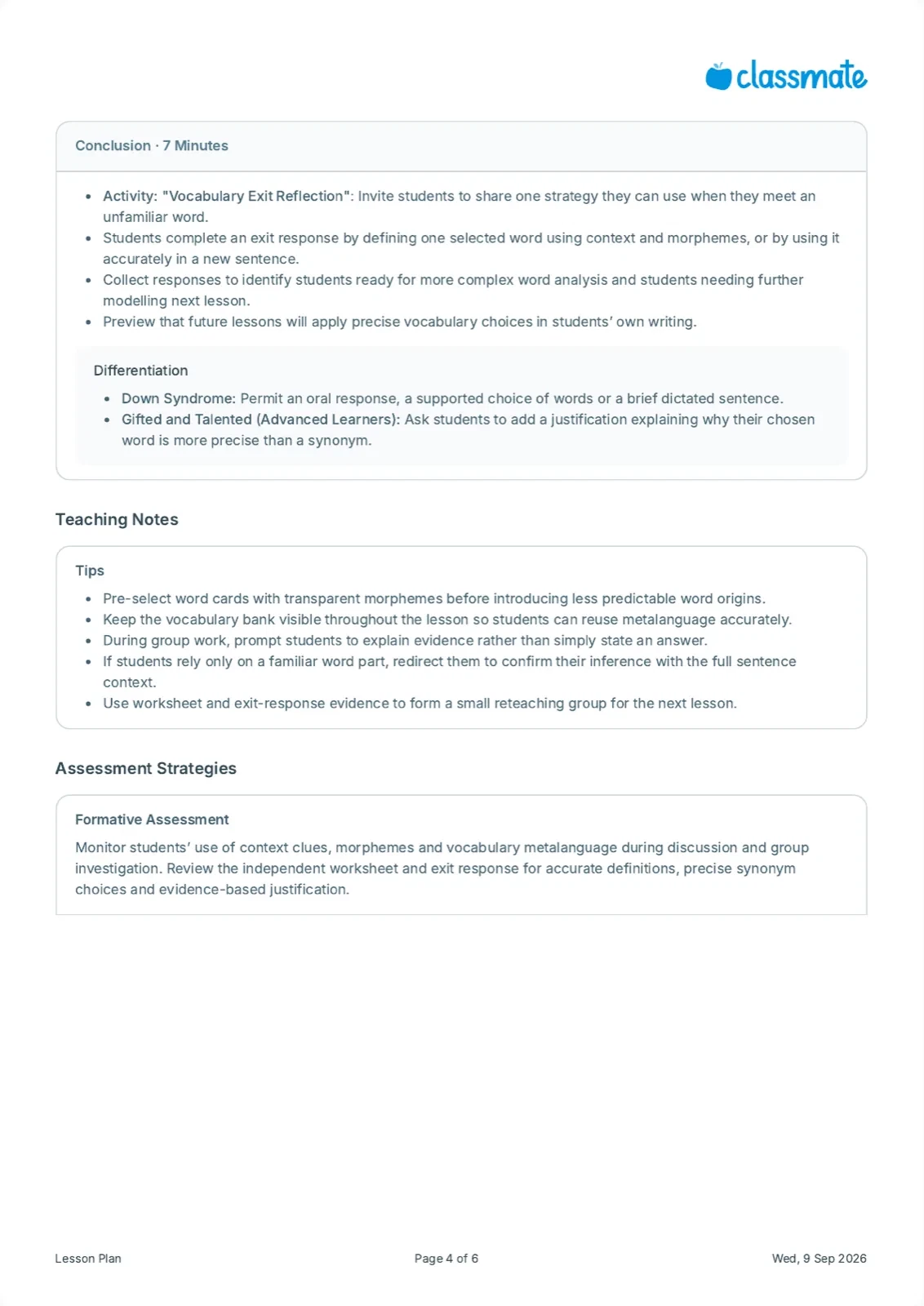 Lesson plan preview page 4